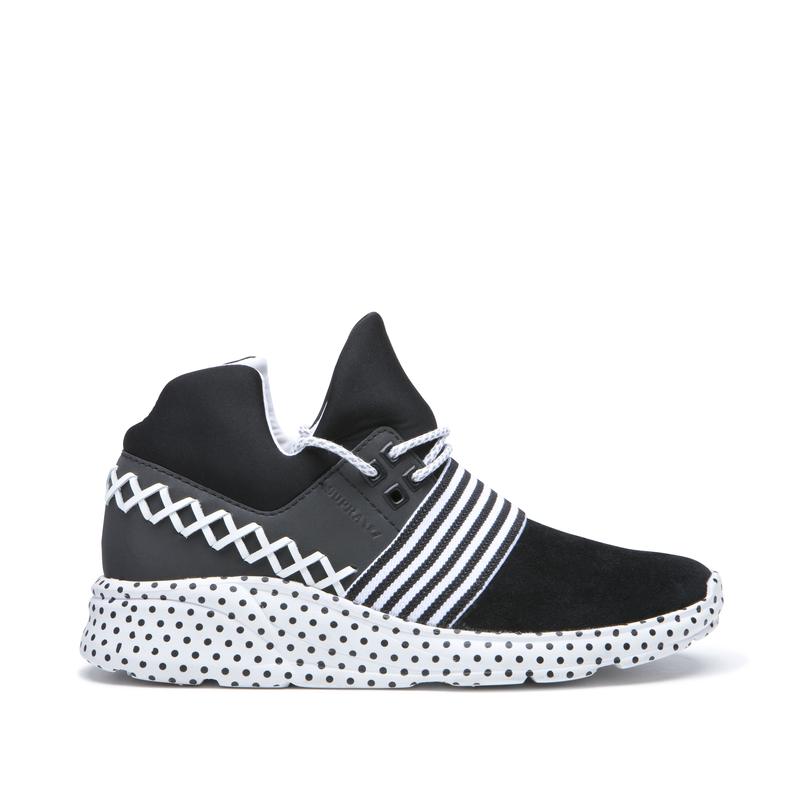 Zapatillas Bajas Supra Argentina Mujer - CATORI Negras / Blancas (TXVCD-1246)